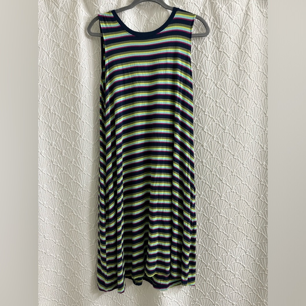Time and Tru Multicolor Striped Dress